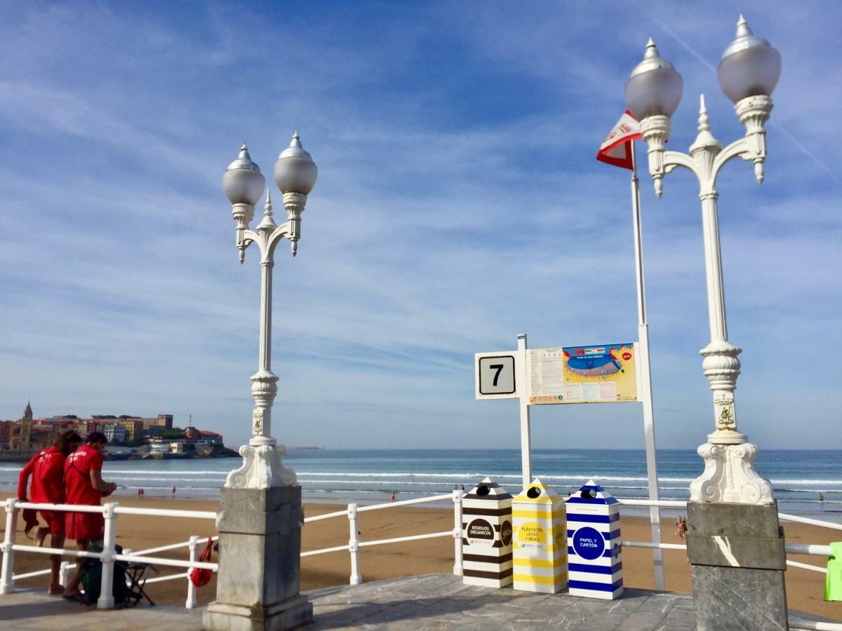 ヒホンAtico Marques Playa Centro - Garaje Opcionalアパートメント エクステリア 写真